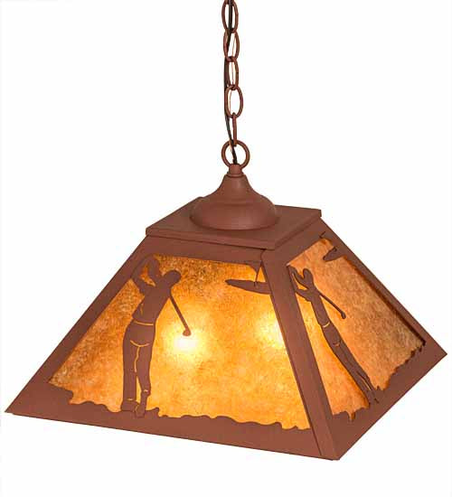 Meyda Tiffany - 190328 - Two Light Pendant - Golf - Rust