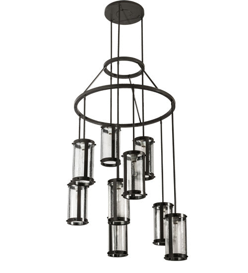 Meyda Tiffany - 190661 - Nine Light Chandelier - Cartier - Timeless Bronze