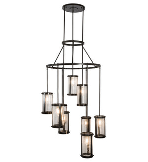 Meyda Tiffany - 190661 - Nine Light Chandelier - Cartier - Timeless Bronze