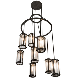 Meyda Tiffany - 190661 - Nine Light Chandelier - Cartier - Timeless Bronze