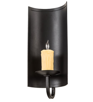 Meyda Tiffany - 193480 - One Light Wall Sconce - Shoreham - Black Satin Wrought Iron