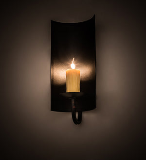 Meyda Tiffany - 193480 - One Light Wall Sconce - Shoreham - Black Satin Wrought Iron