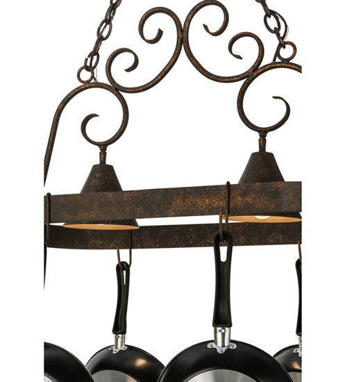 2nd Avenue - 8015.32.261U - Two Light Pot Rack - Elana - Gilded Tobacco