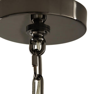 Arteriors - 89448 - Five Light Chandelier - Dante - Black Nickel