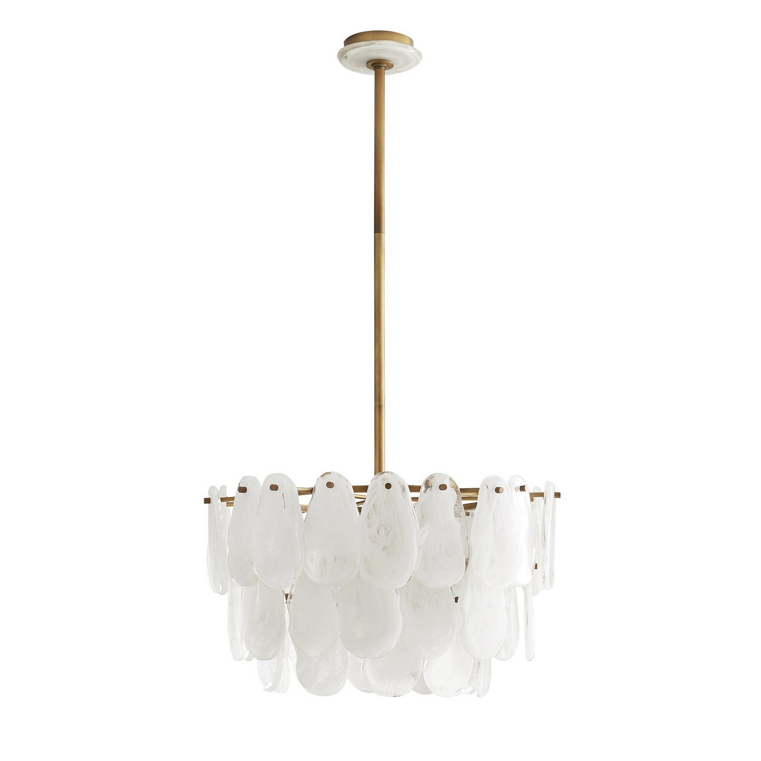 Arteriors - 89454 - Three Light Chandelier - Leon - Antique Brass