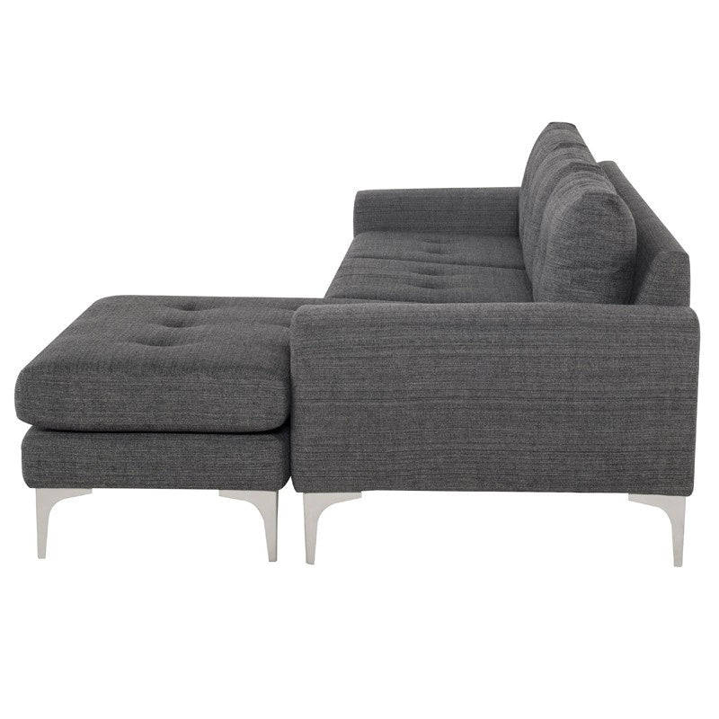 Nuevo - HGSC350 - Sectional - Colyn - Dark Grey Tweed