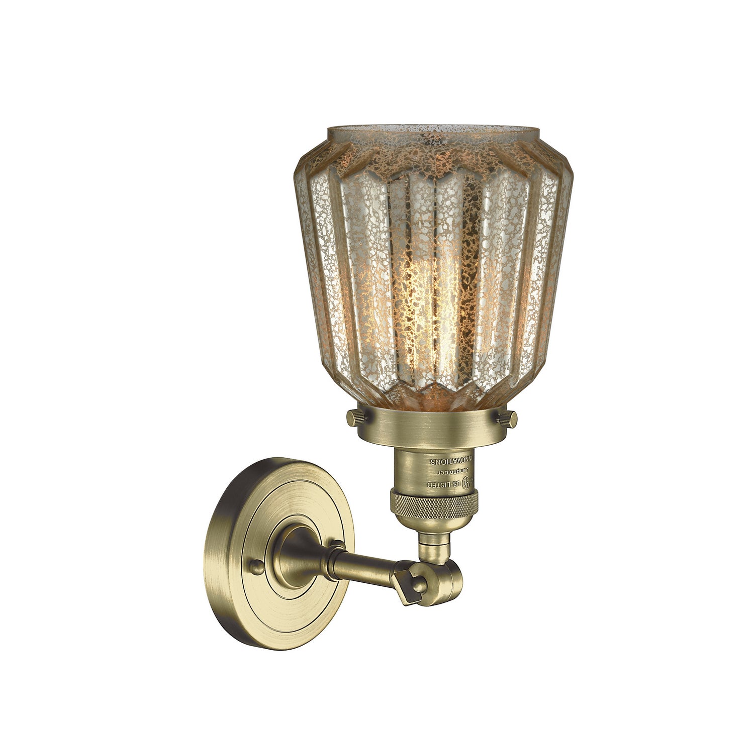 Innovations - 203-AB-G146-LED - LED Wall Sconce - Franklin Restoration - Antique Brass