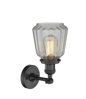 Innovations - 203-BK-G142 - One Light Wall Sconce - Franklin Restoration - Matte Black