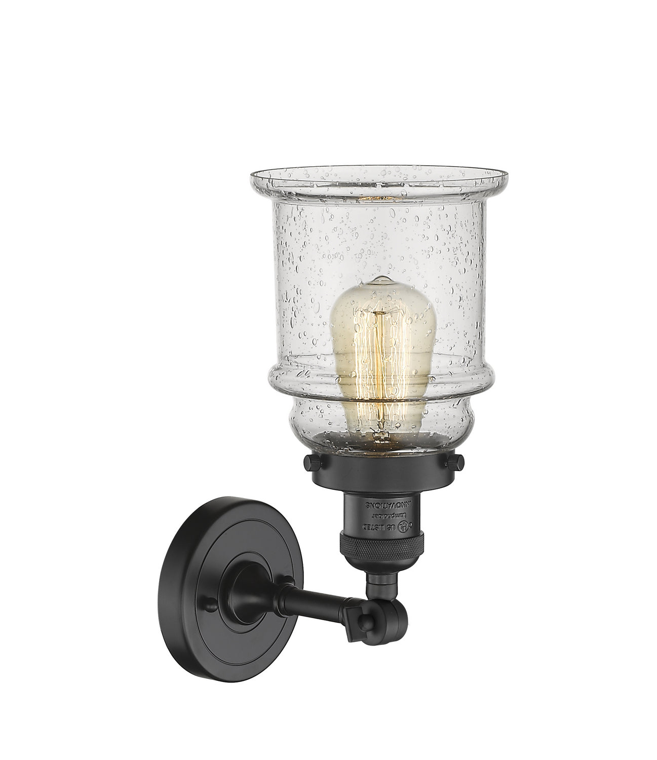 Innovations - 203-BK-G184 - One Light Wall Sconce - Franklin Restoration - Matte Black