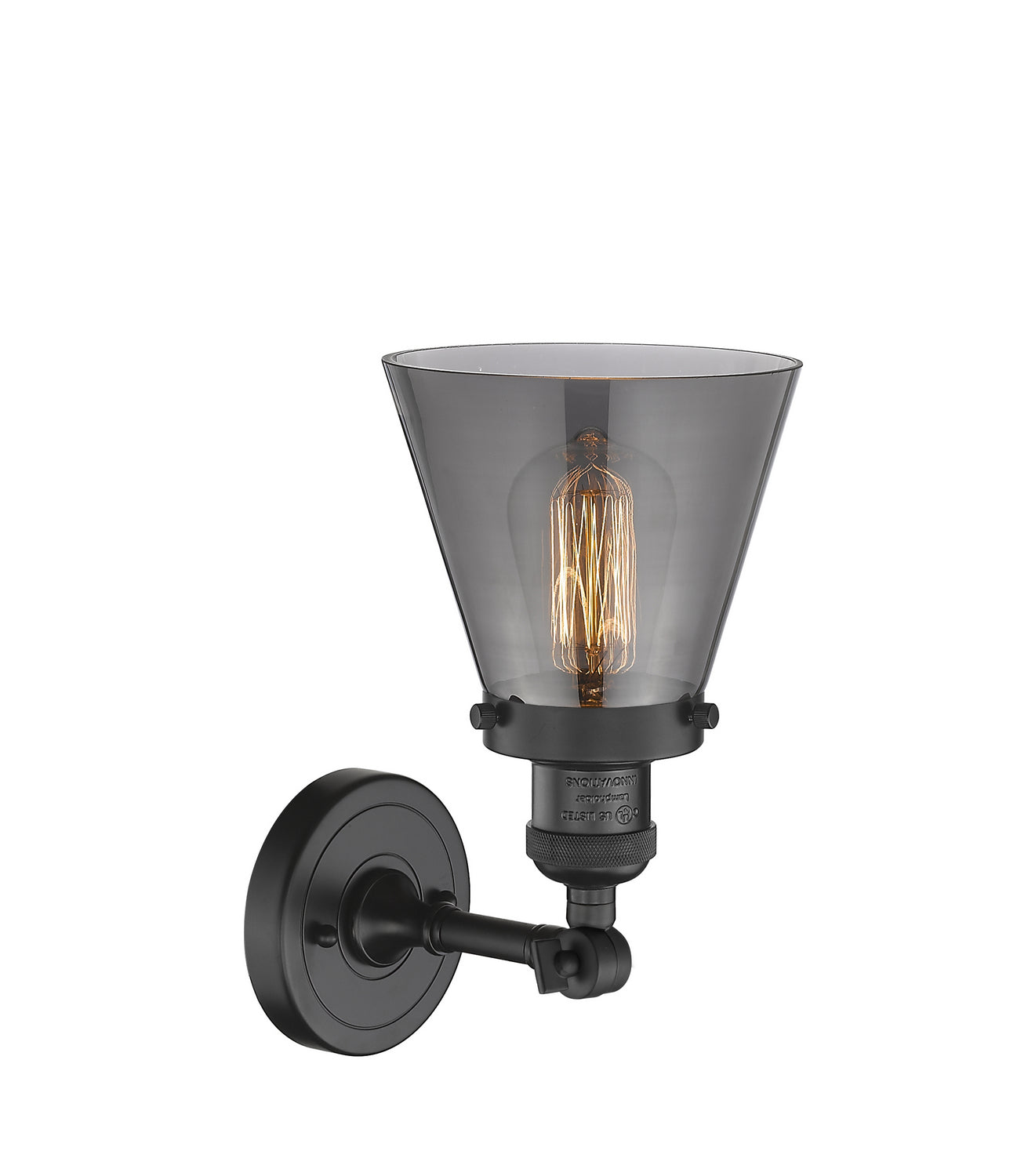 Innovations - 203-BK-G63 - One Light Wall Sconce - Franklin Restoration - Matte Black