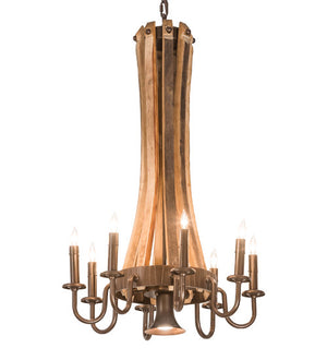 2nd Avenue - 66903-1 - Nine Light Pendant - Barrel Stave - Mahogany Bronze