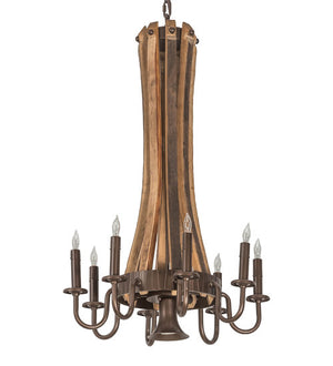 2nd Avenue - 66903-1 - Nine Light Pendant - Barrel Stave - Mahogany Bronze