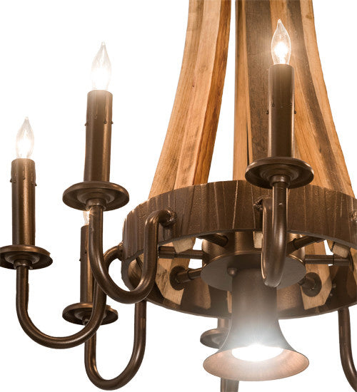 2nd Avenue - 66903-1 - Nine Light Pendant - Barrel Stave - Mahogany Bronze