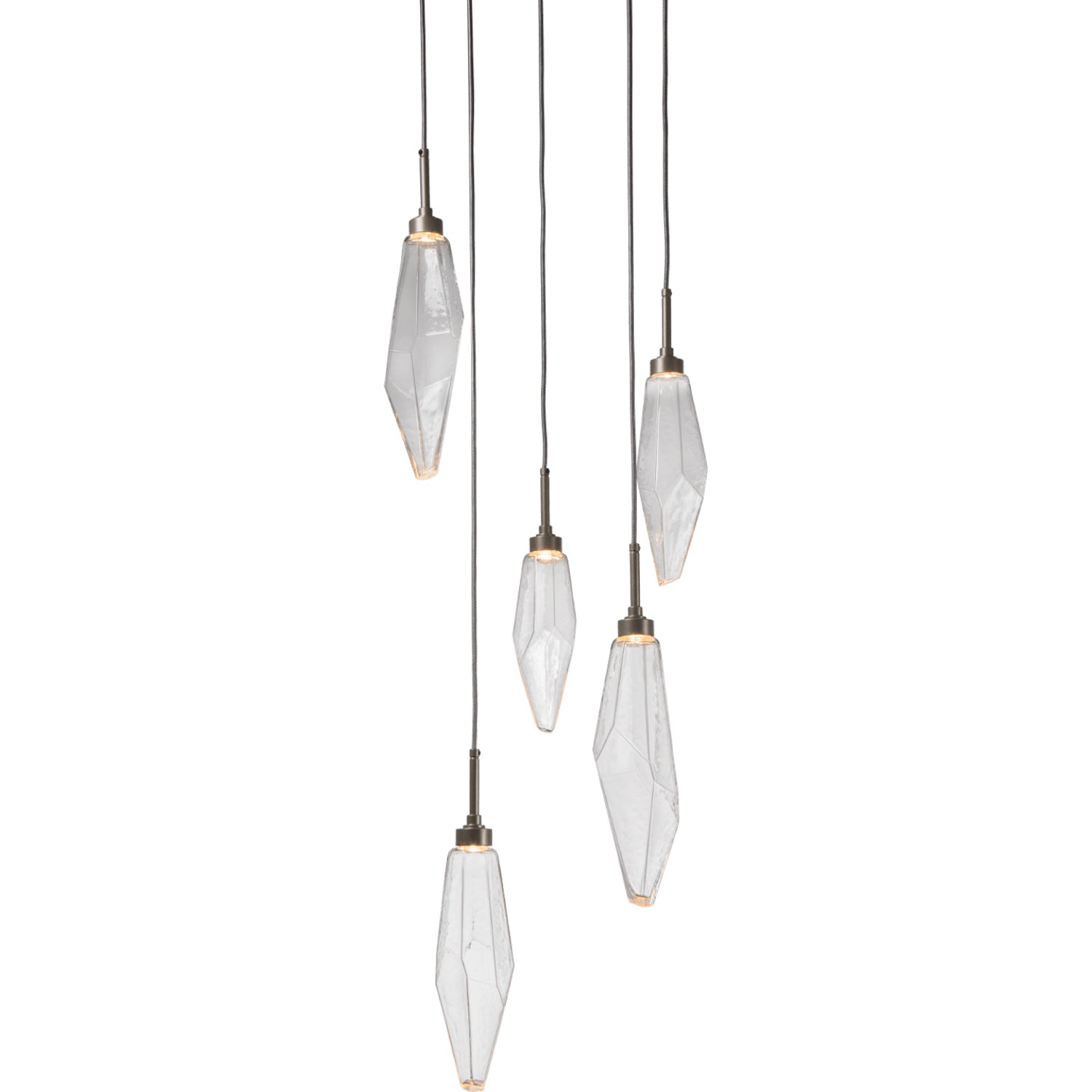 Hammerton Studio - CHB0050-05-BS-CC-C01-L1 - LED Pendant - Rock Crystal - Beige Silver