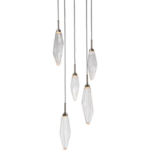 Hammerton Studio - CHB0050-05-BS-CC-C01-L1 - LED Pendant - Rock Crystal - Beige Silver