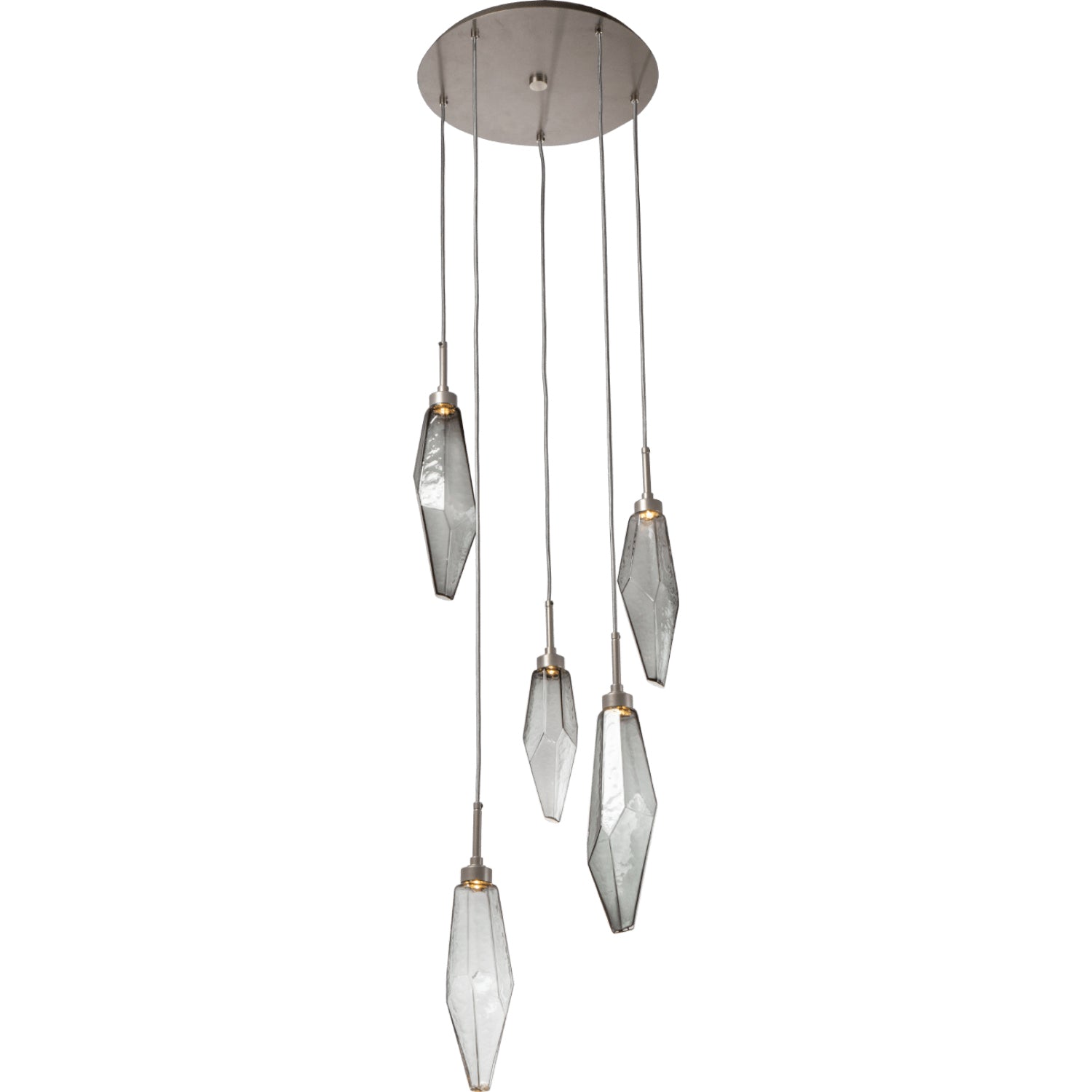 Hammerton Studio - CHB0050-05-BS-CS-C01-L1 - LED Pendant - Rock Crystal - Beige Silver