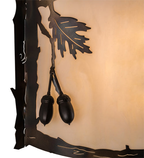 Meyda Tiffany - 190069 - One Light Wall Sconce - Oak Leaf & Acorn - Dark Burnished Antique Copper