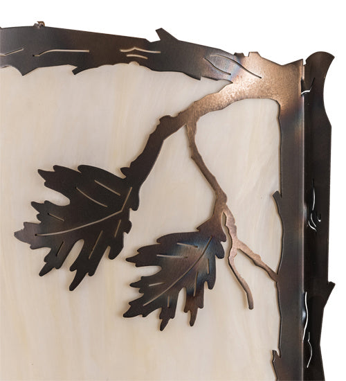 Meyda Tiffany - 190069 - One Light Wall Sconce - Oak Leaf & Acorn - Dark Burnished Antique Copper