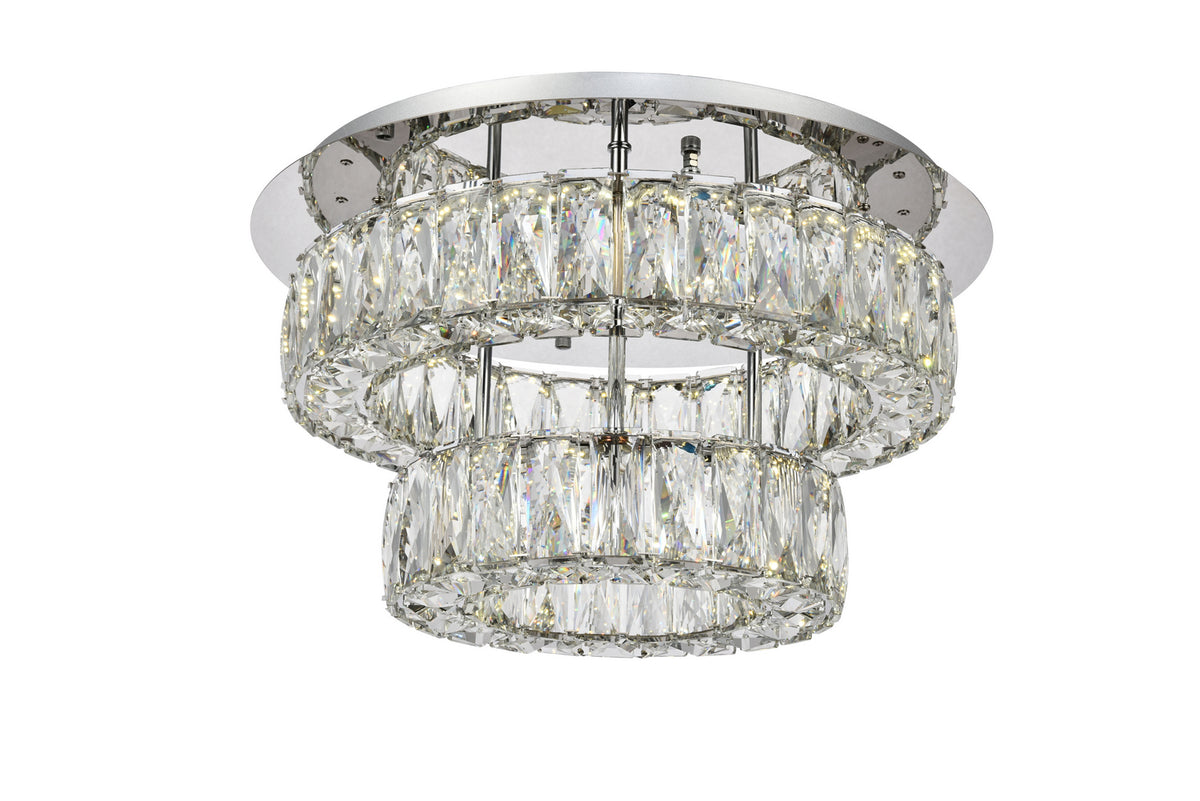 Elegant Lighting - 3503F18L2C - LED Flush Mount - Monroe - Chrome