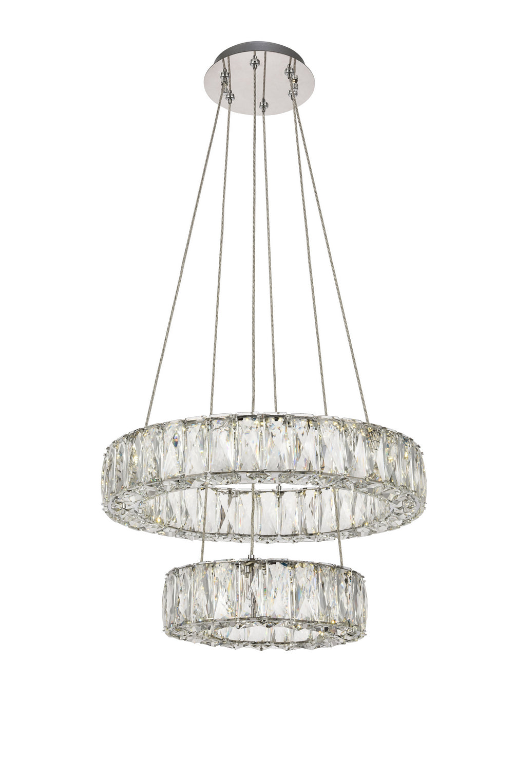 Elegant Lighting - 3503G18C - LED Chandelier - Monroe - Chrome