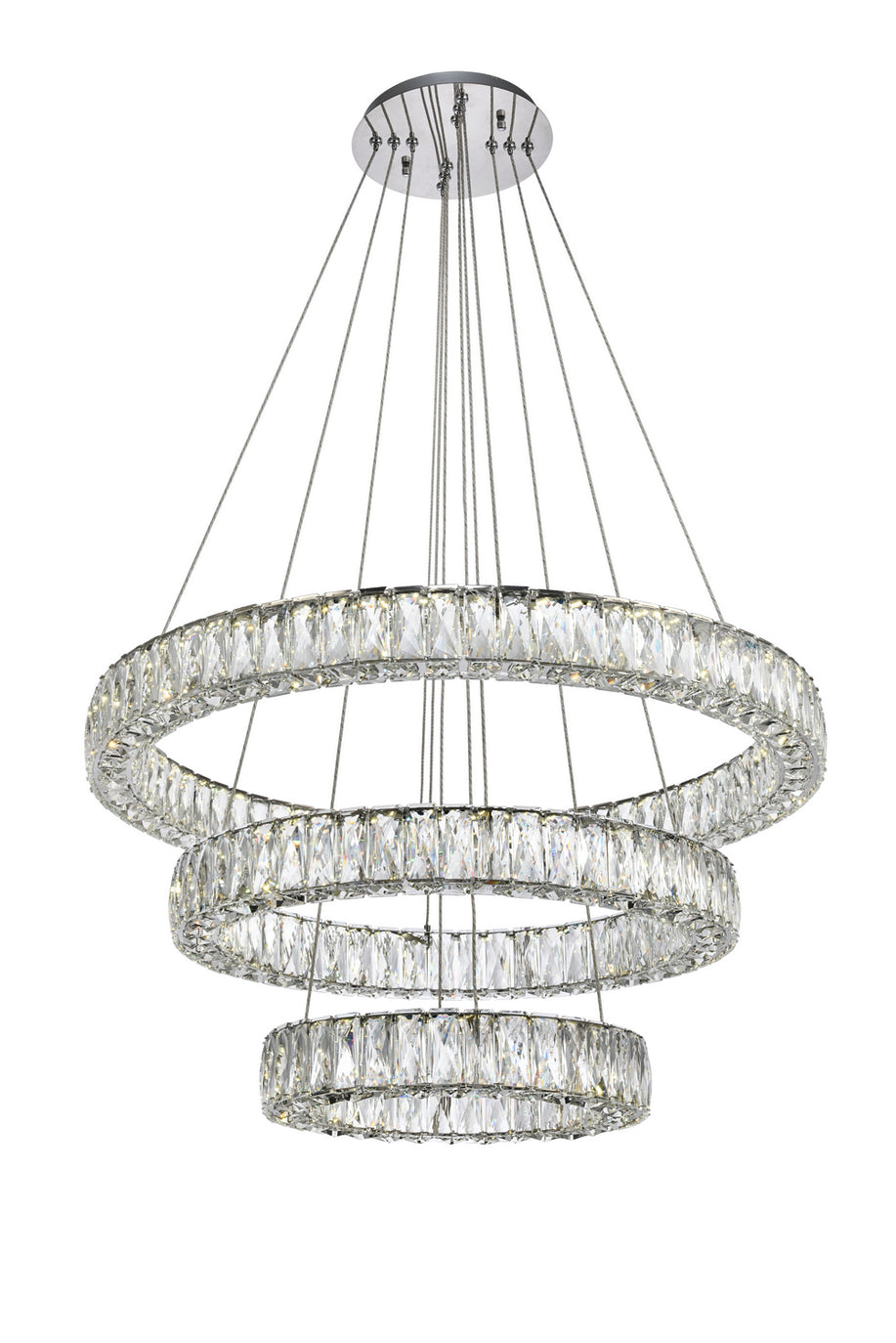 Elegant Lighting - 3503G3LC - LED Chandelier - Monroe - Chrome