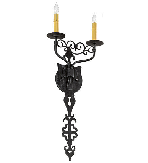 2nd Avenue - 04.1079.2.ADA.075U - Two Light Wall Sconce - Merano - Antique Iron Gate