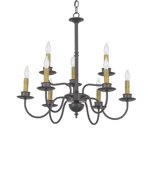 2nd Avenue - 58303-46 - Nine Light Chandelier - Ean - Mahogany Bronze