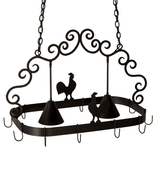 2nd Avenue - 8012.32.ES.072U - Two Light Pot Rack - Poulet - Blackwash