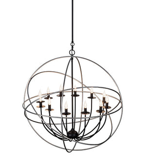 2nd Avenue - 63075-1 - 12 Light Pendant - Atom Enerjisi - Nickel And Solar Black