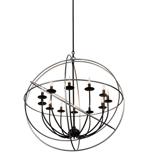 2nd Avenue - 63075-1 - 12 Light Pendant - Atom Enerjisi - Nickel And Solar Black