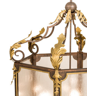 2nd Avenue - 736-16 - Six Light Pendant - Ganser - Gilded Tobacco & Gold Highlights