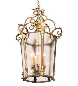 2nd Avenue - 736-22 - Eight Light Pendant - Elisa - Light Tobacco & Antique Gold