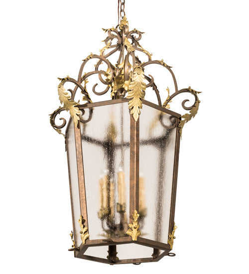 2nd Avenue - 736-22 - Eight Light Pendant - Elisa - Light Tobacco & Antique Gold