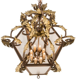 2nd Avenue - 736-22 - Eight Light Pendant - Elisa - Light Tobacco & Antique Gold