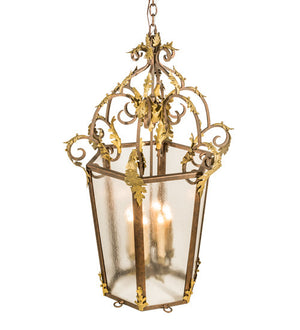 2nd Avenue - 736-22 - Eight Light Pendant - Elisa - Light Tobacco & Antique Gold