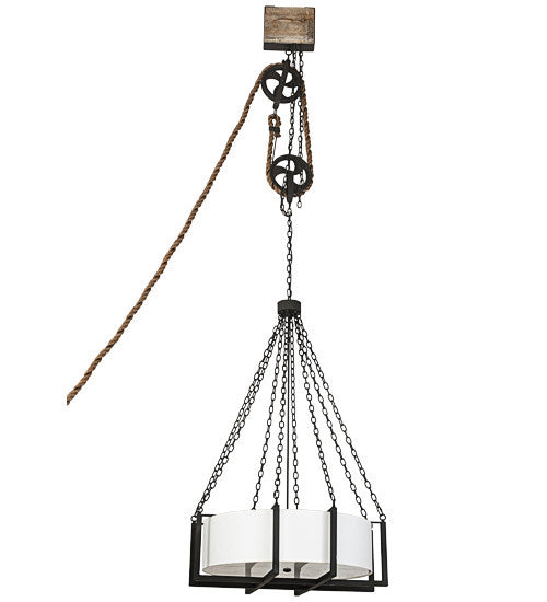 2nd Avenue - 2549-29 - Six Light Pendant - Cilindro - Wrought Iron