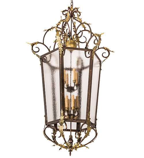 2nd Avenue - 736-21 - 12 Light Pendant - Acanthus - Light Tobacco/Antique Gold