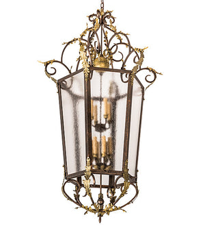 2nd Avenue - 736-21 - 12 Light Pendant - Acanthus - Light Tobacco/Antique Gold