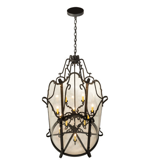 2nd Avenue - 2549-38 - 12 Light Pendant - Dubrek - Old Wrought Iron