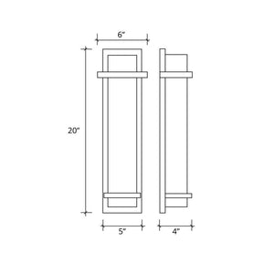 Justice Designs - FAL-7614W-DBRZ - LED Outdoor Wall Sconce - LumenAria - Dark Bronze