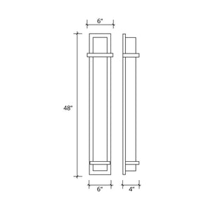 Justice Designs - FAL-7616W-MBLK - LED Outdoor Wall Sconce - LumenAria - Matte Black