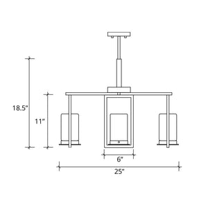 Justice Designs - PNA-7510W-SAWT-MBLK - LED Outdoor Chandelier - Porcelina - Matte Black