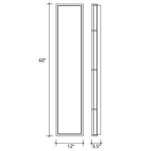 Justice Designs - PNA-7568W-WAVE-MBLK - LED Outdoor Wall Sconce - Porcelina - Matte Black