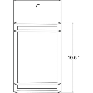 Access - 20011LEDDMG-SAT/RFR - LED Bulkhead - Nevis - Satin