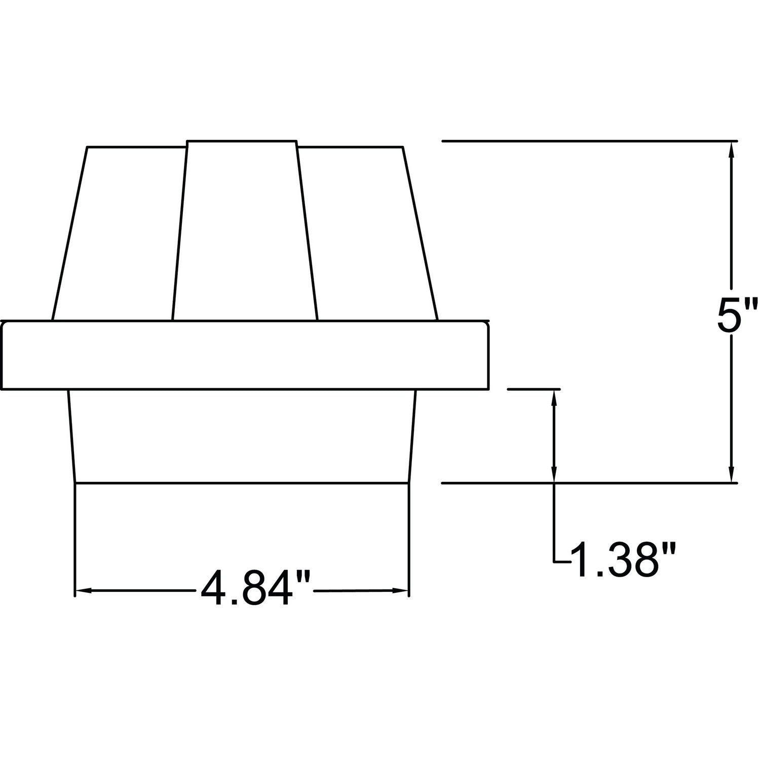 Access - 20012LEDDMG-SAT/RFR - LED Bulkhead - Neptune - Satin