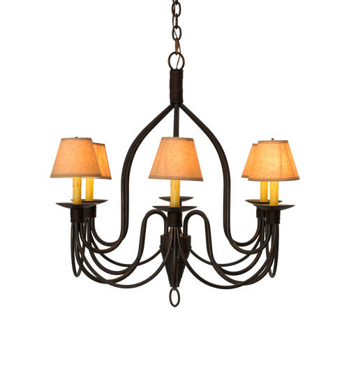 2nd Avenue - s21937-1 - Six Light Chandelier - Bell - Cimarron Bronze