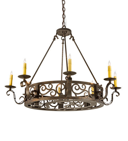 2nd Avenue - 01.0862.36.MOD.261U - Eight Light Chandelier - Delano - Gilded Tobacco