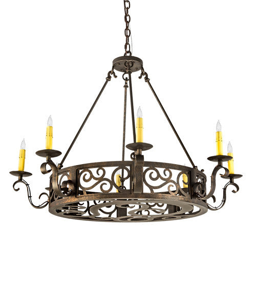 2nd Avenue - 01.0862.36.MOD.261U - Eight Light Chandelier - Delano - Gilded Tobacco