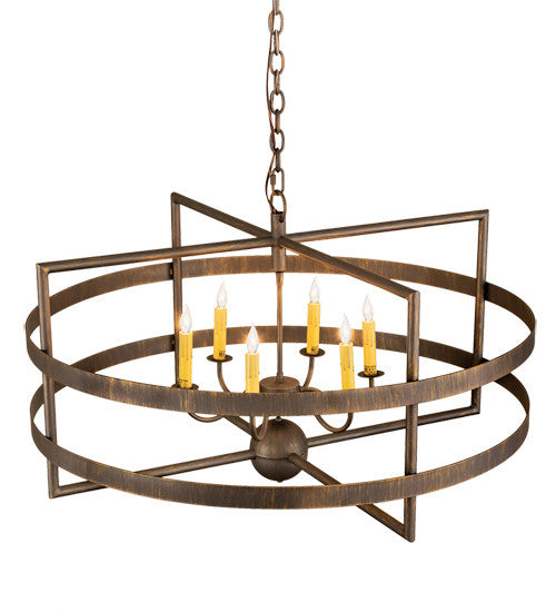 2nd Avenue - 200109-27.014U - Six Light Pendant - Aldari - Antique Brass