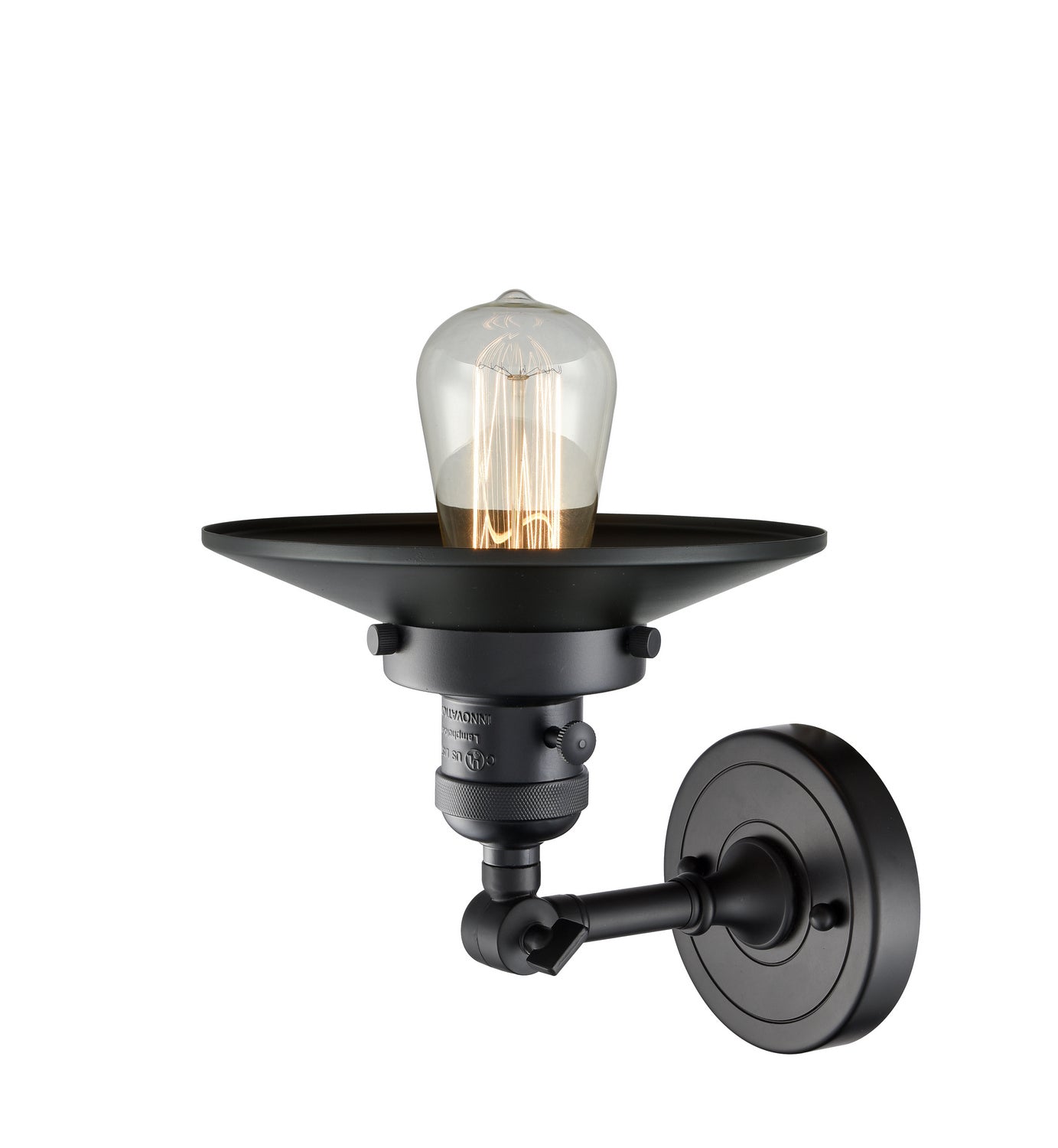 Innovations - 203SW-BK-M6 - One Light Wall Sconce - Franklin Restoration - Matte Black